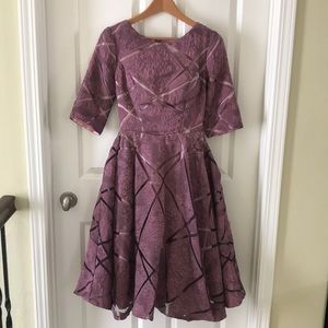 Women elegant purple dress
